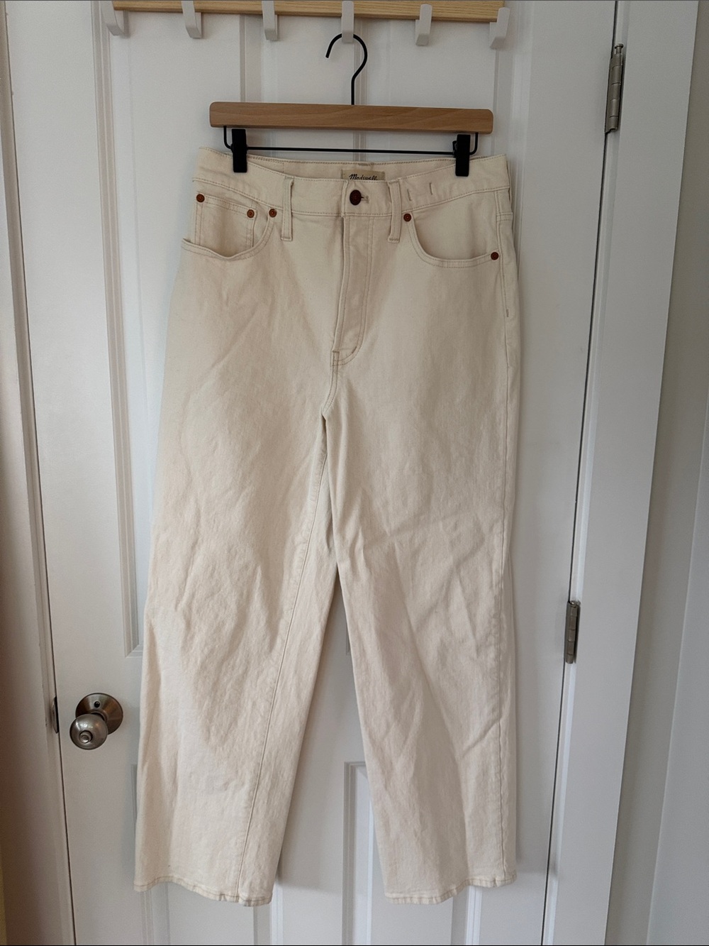 Madewell Perfect Vintage Wide-Leg Jean -Ecru- Size 30